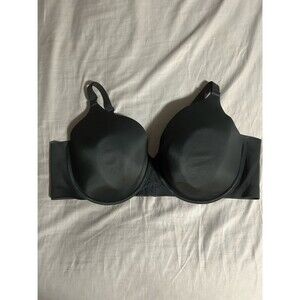 Cacique Smooth Black T-Shirt Bra with Light Padding Size 46DD